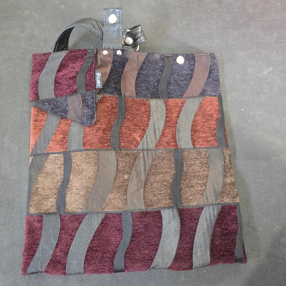 Carson Rogers Designer Tucson Patchwork Chenille Velvet Backpack Artisan Bag